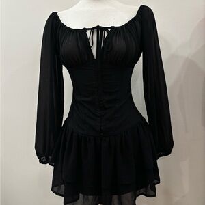 Forever 21 Black Long Sleeve Dress